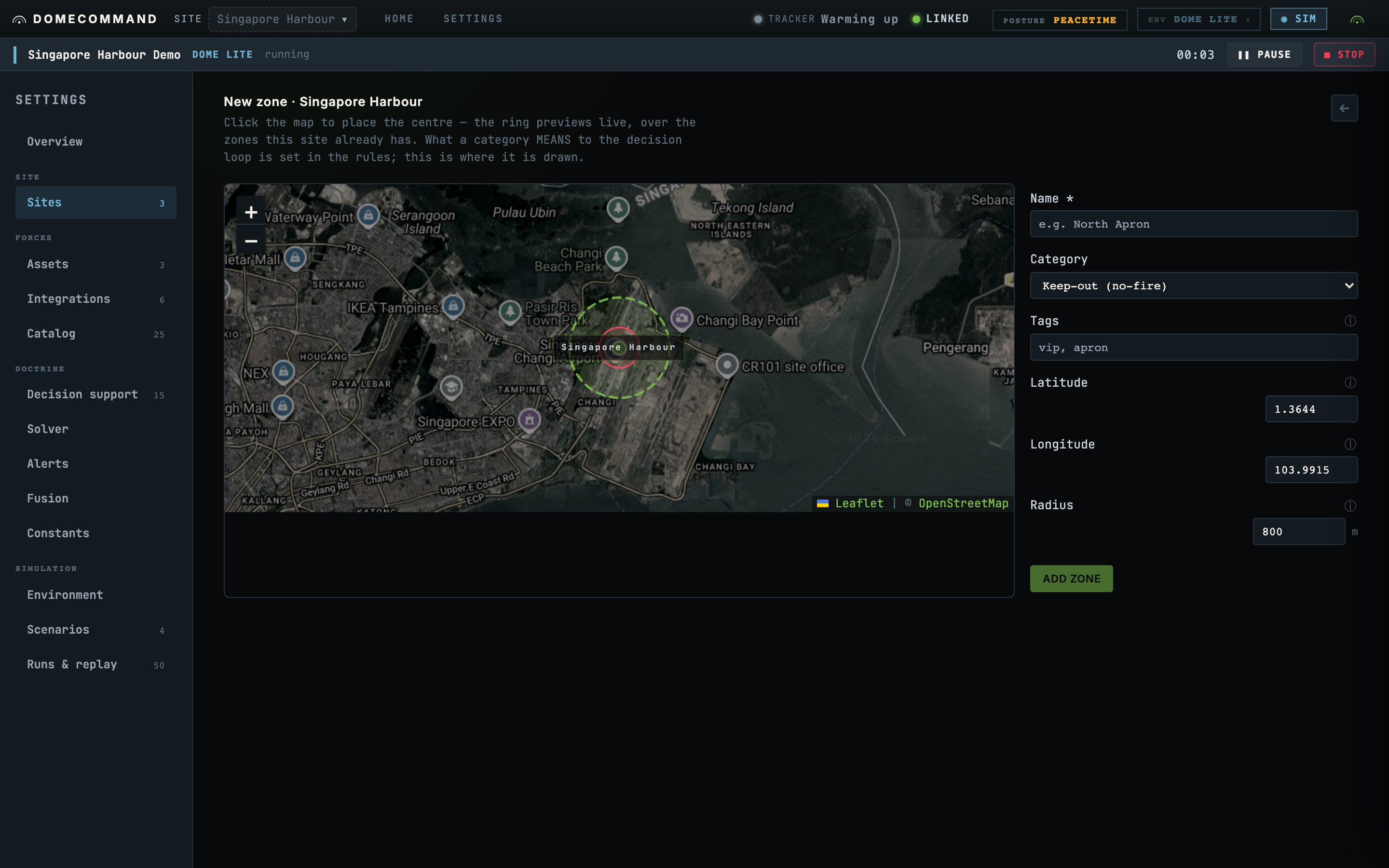 Authoring a zone on the site map